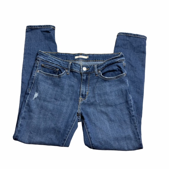 Levi’s | 711 Skinny Distressed Denim Blue Jeans 29